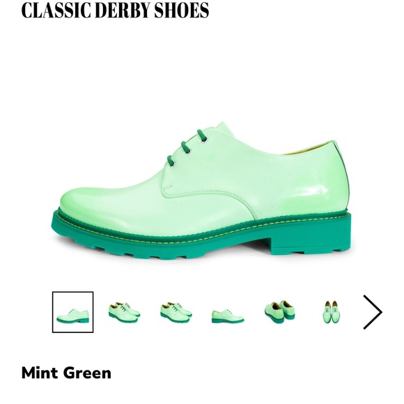 FLUEVOG BRAND NEW IN BOX WINNIE MINT GREEN SHOE women’s 9 men’s 7 - Picture 2 of 7